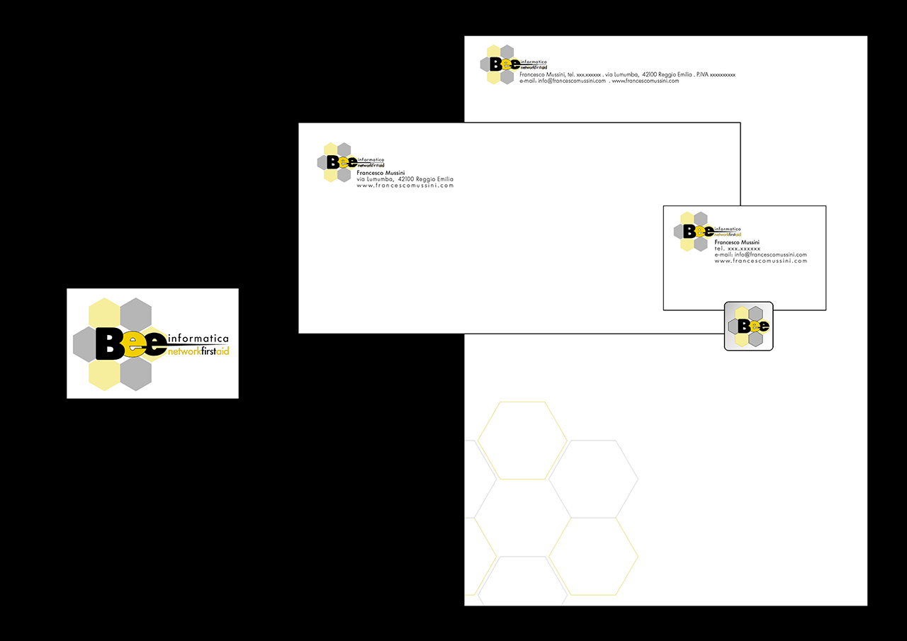 Design logotipo e immagine coordinata Bee Informatica