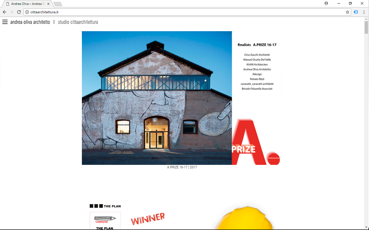 Progettazione e realizzazione sito web Andrea Oliva Architetto